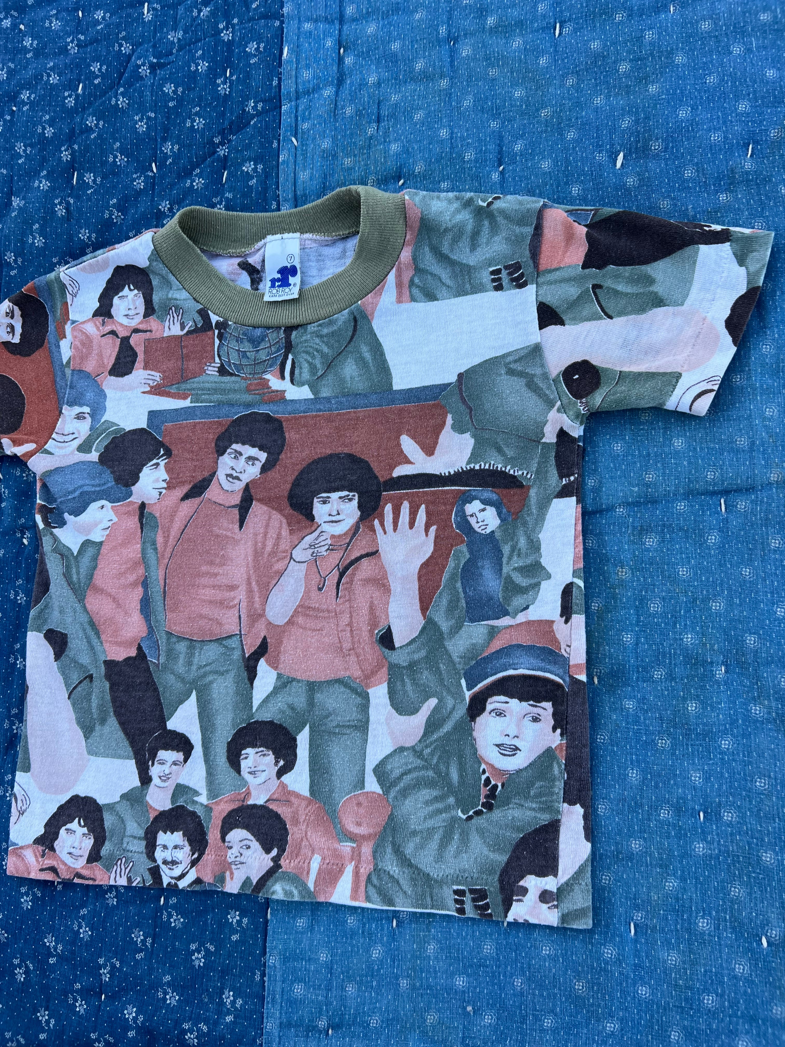 1970s welcome back, kotter tee, all over print