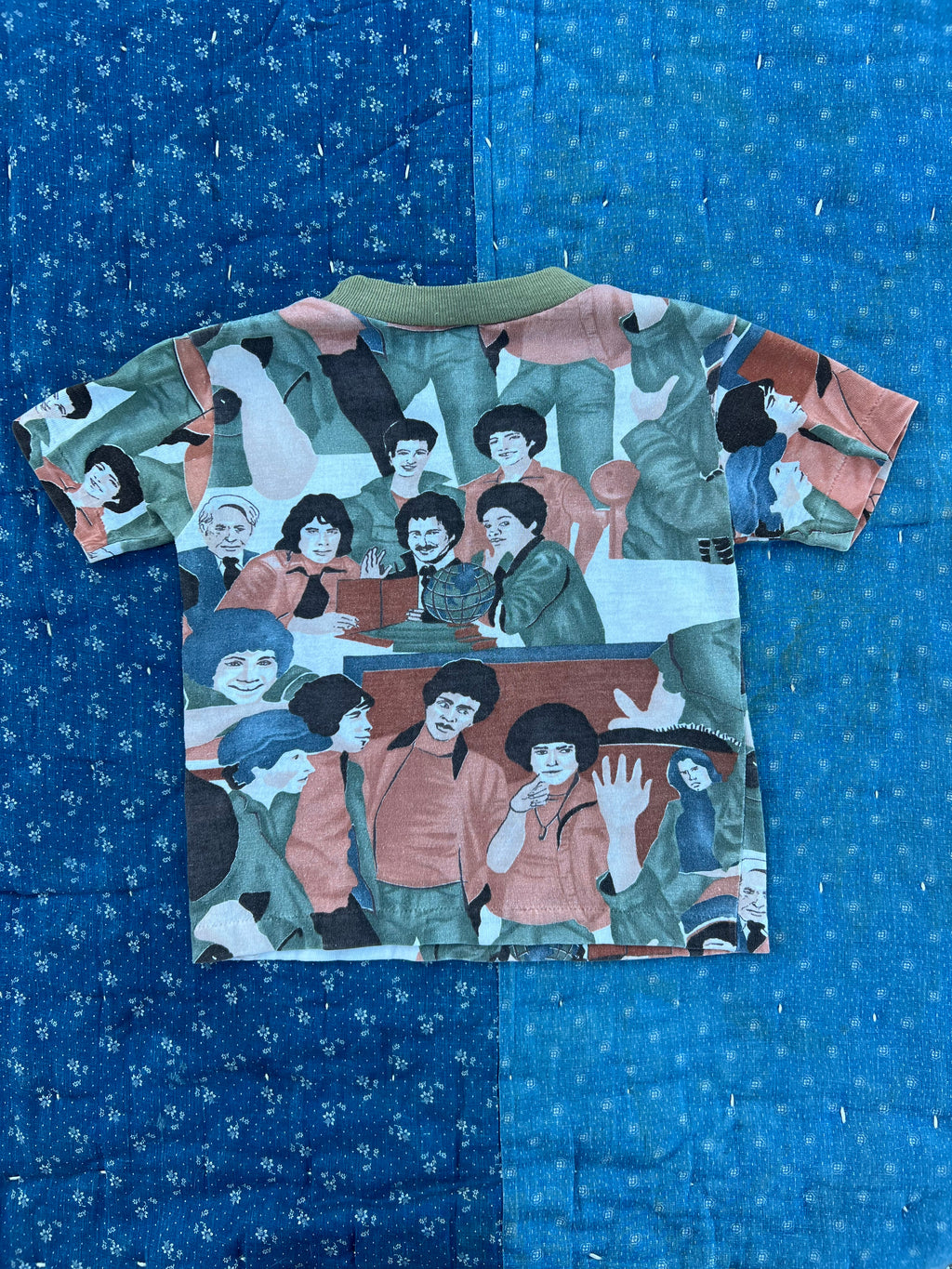 1970s welcome back, kotter tee, all over print