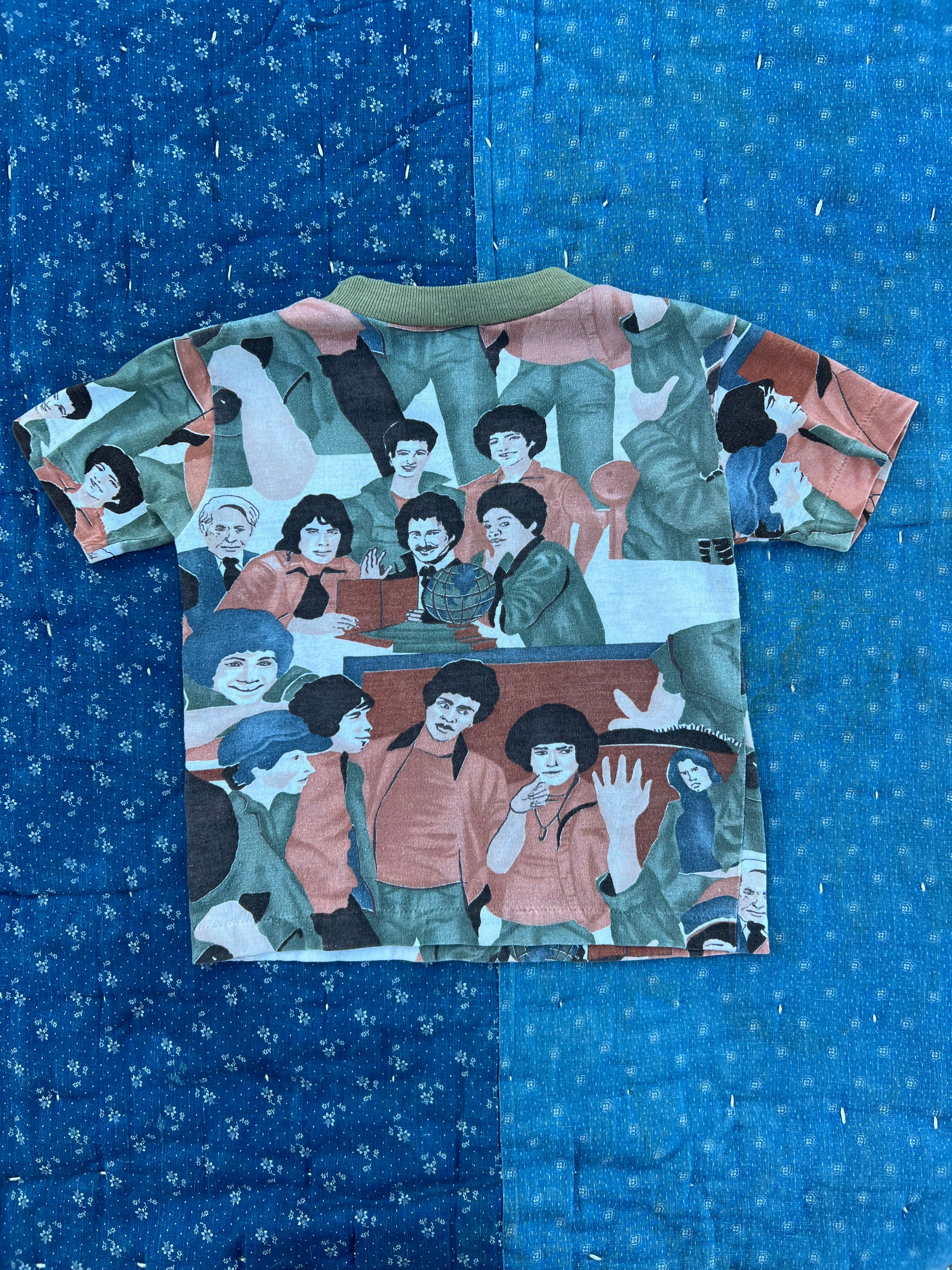 1970s welcome back, kotter tee, all over print