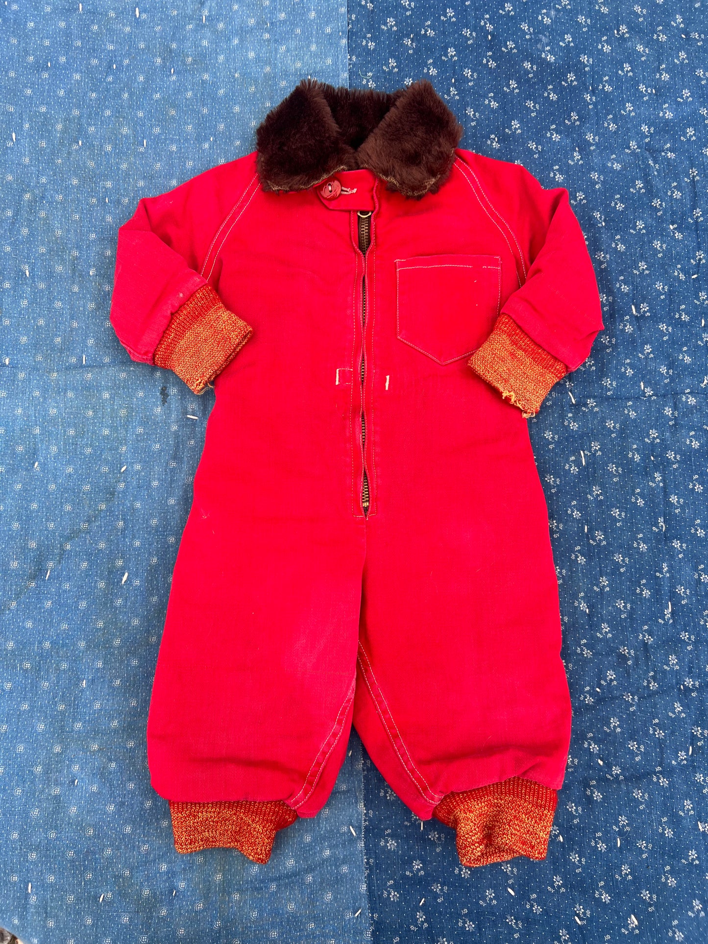 1930s red snowsuit