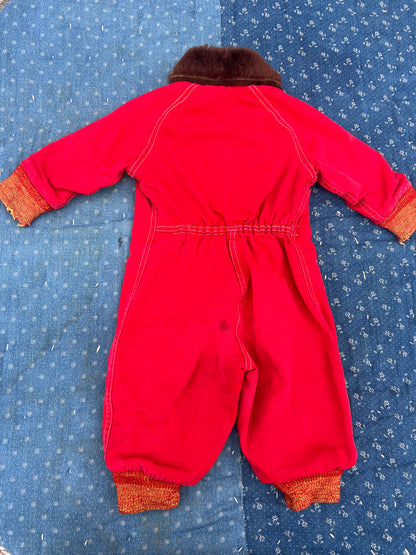 1930s red snowsuit