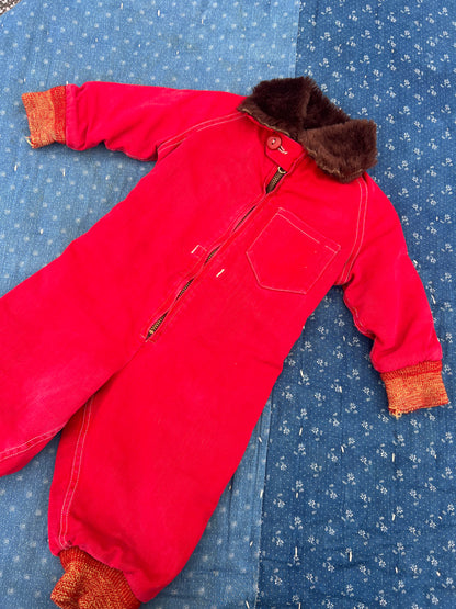 1930s red snowsuit