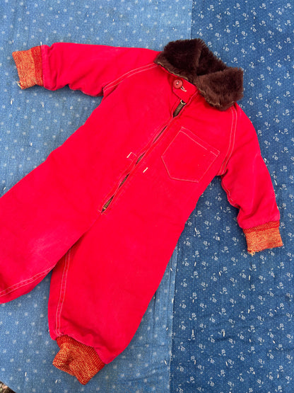 1930s red snowsuit