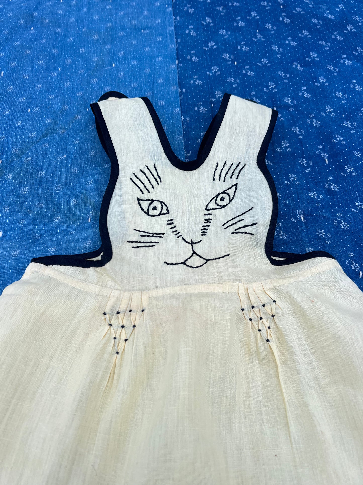 1950s embroidered bunny romper