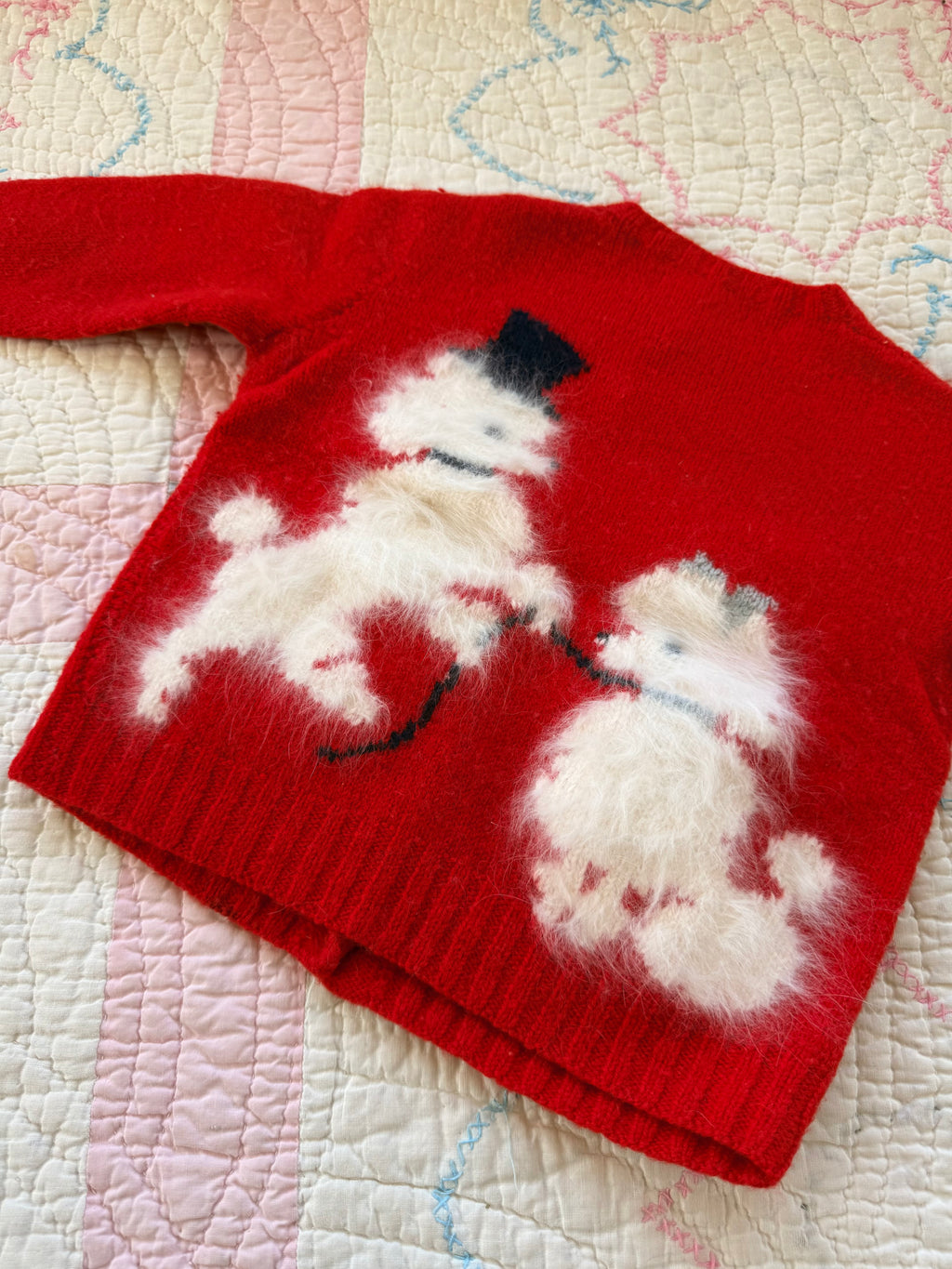 1950s fancy poodles cardigan