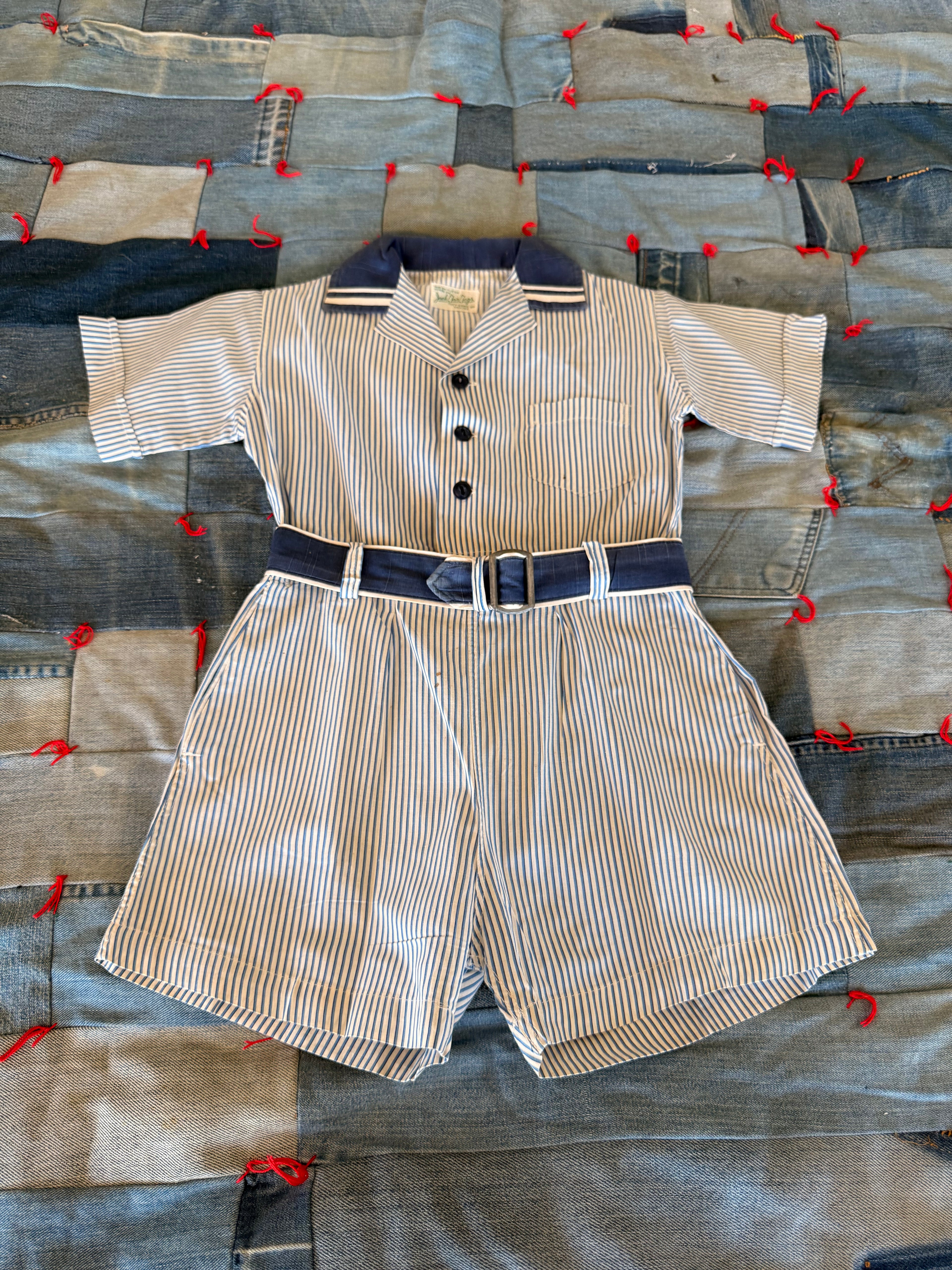 1920s striped playsuit
