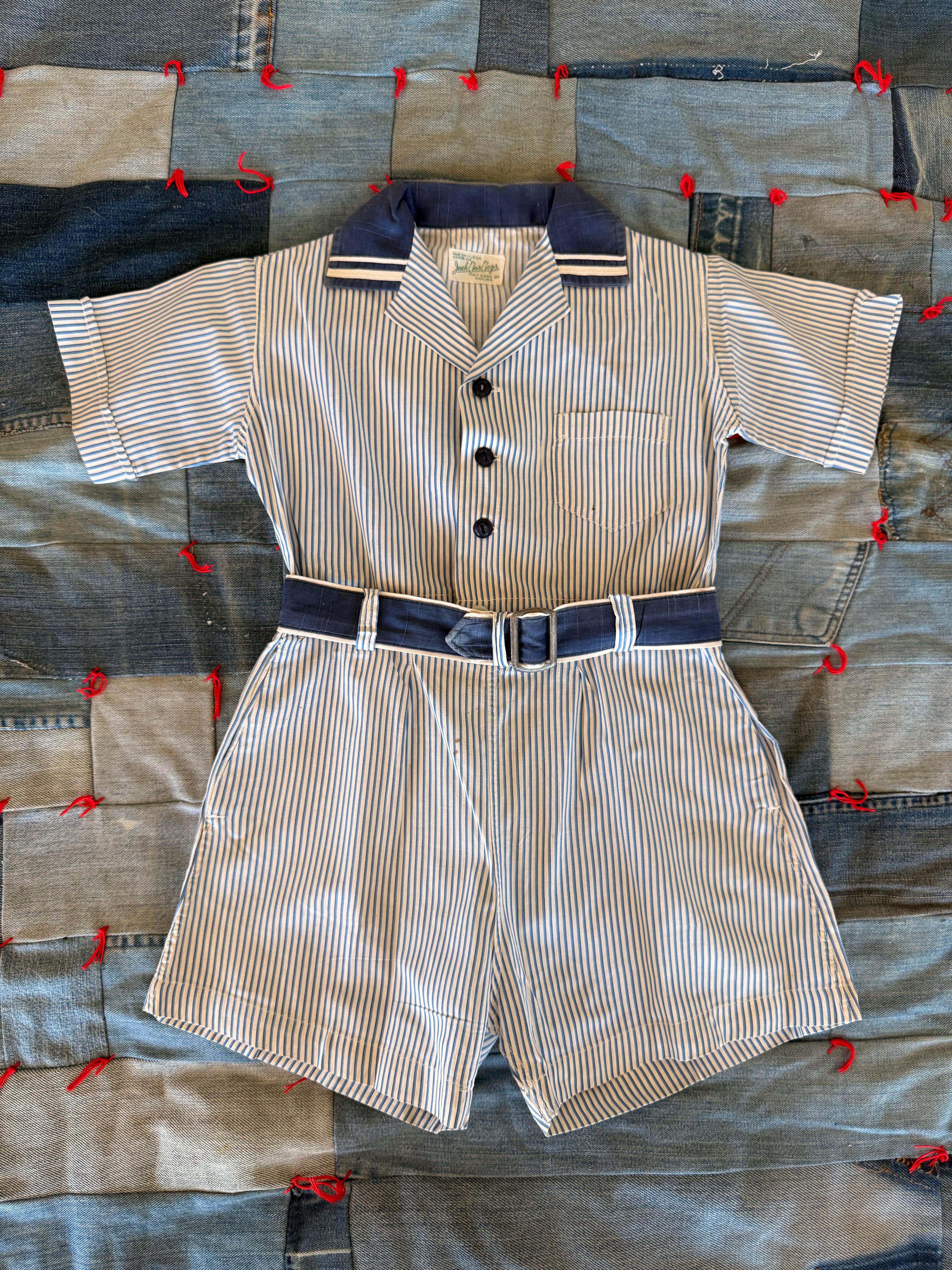1920s striped playsuit