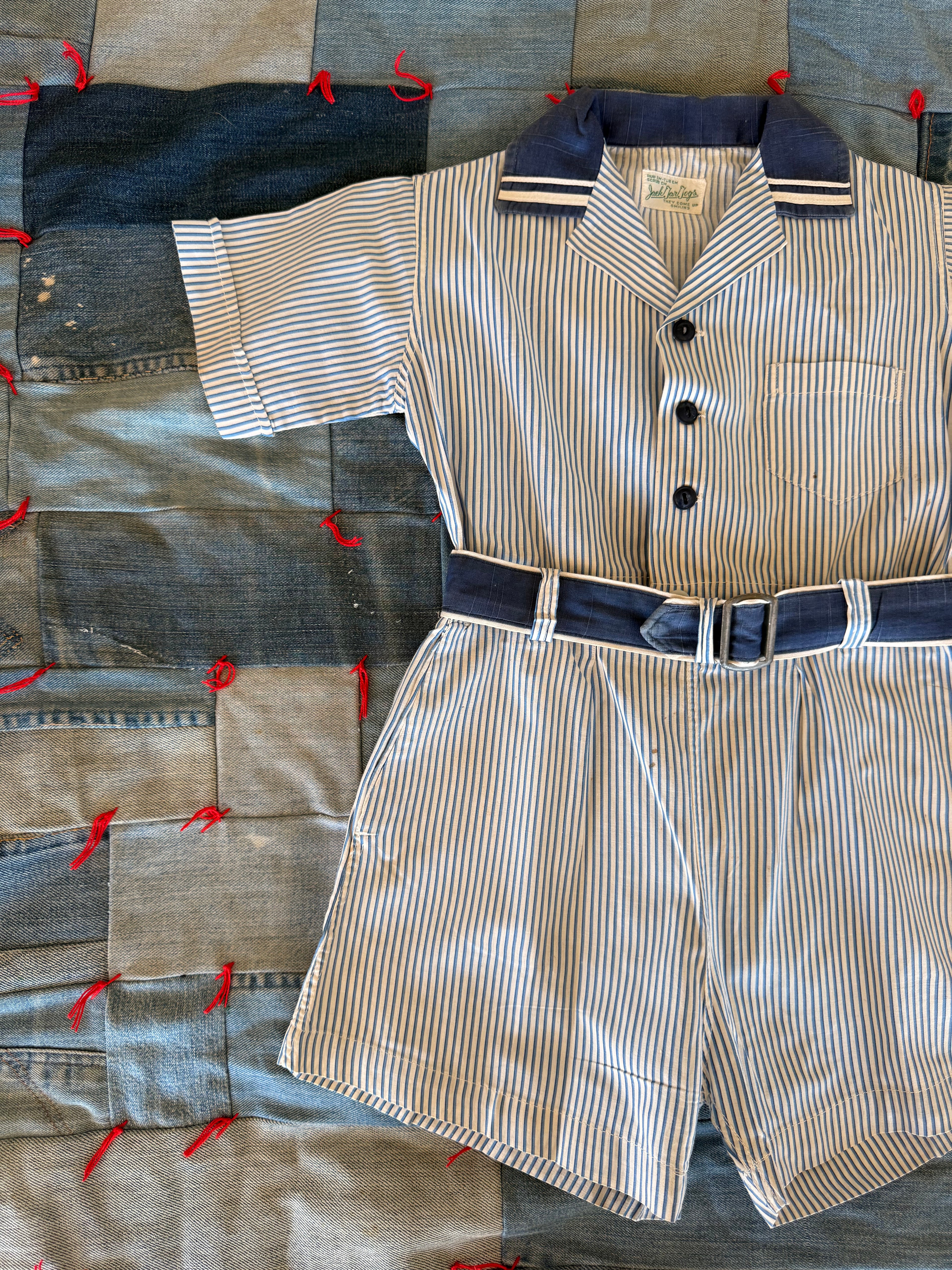 1920s striped playsuit