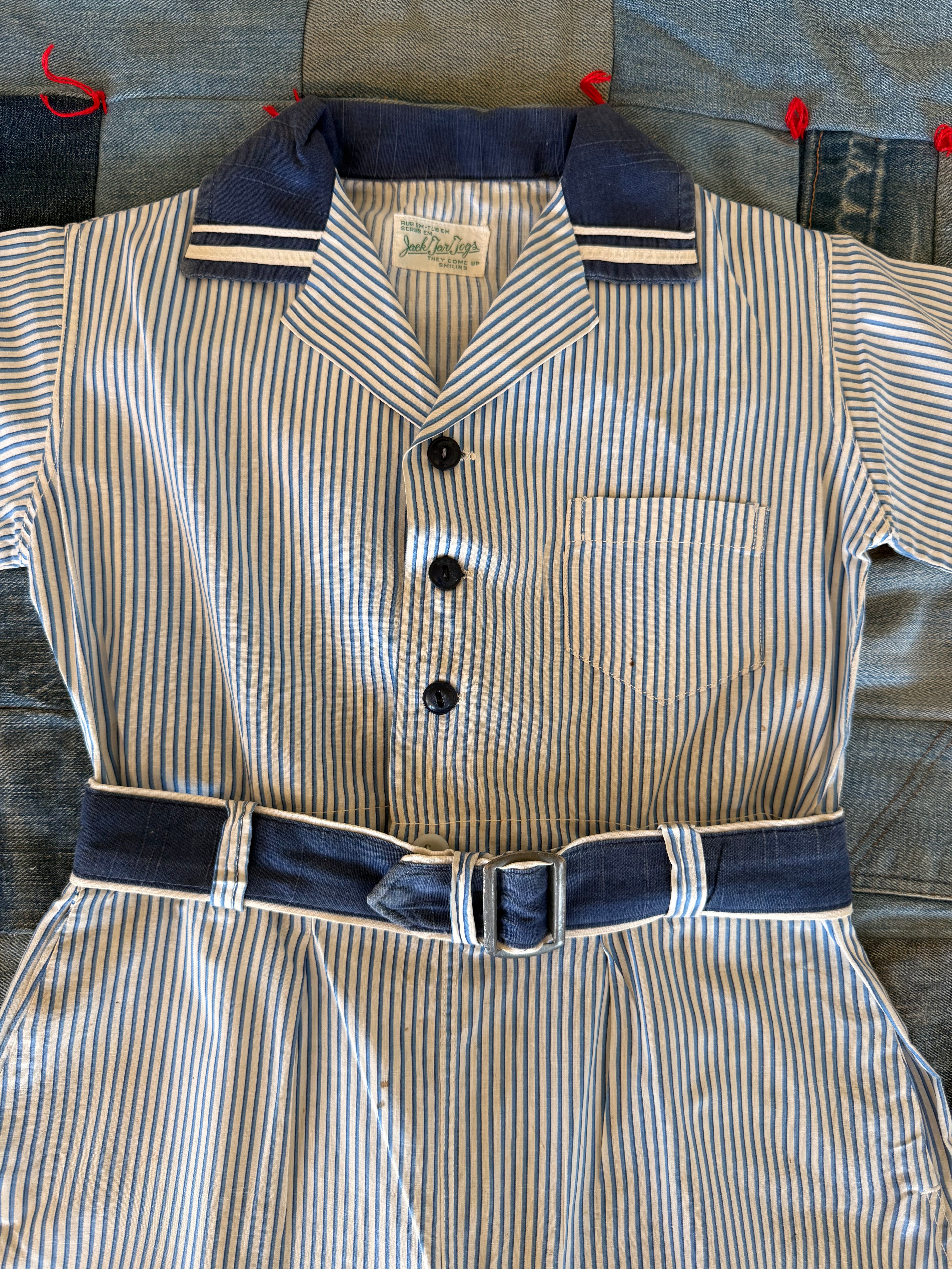 1920s striped playsuit