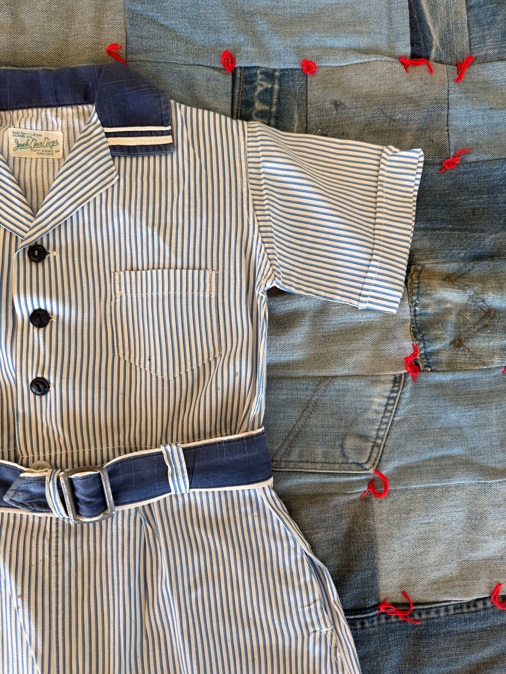 1920s striped playsuit