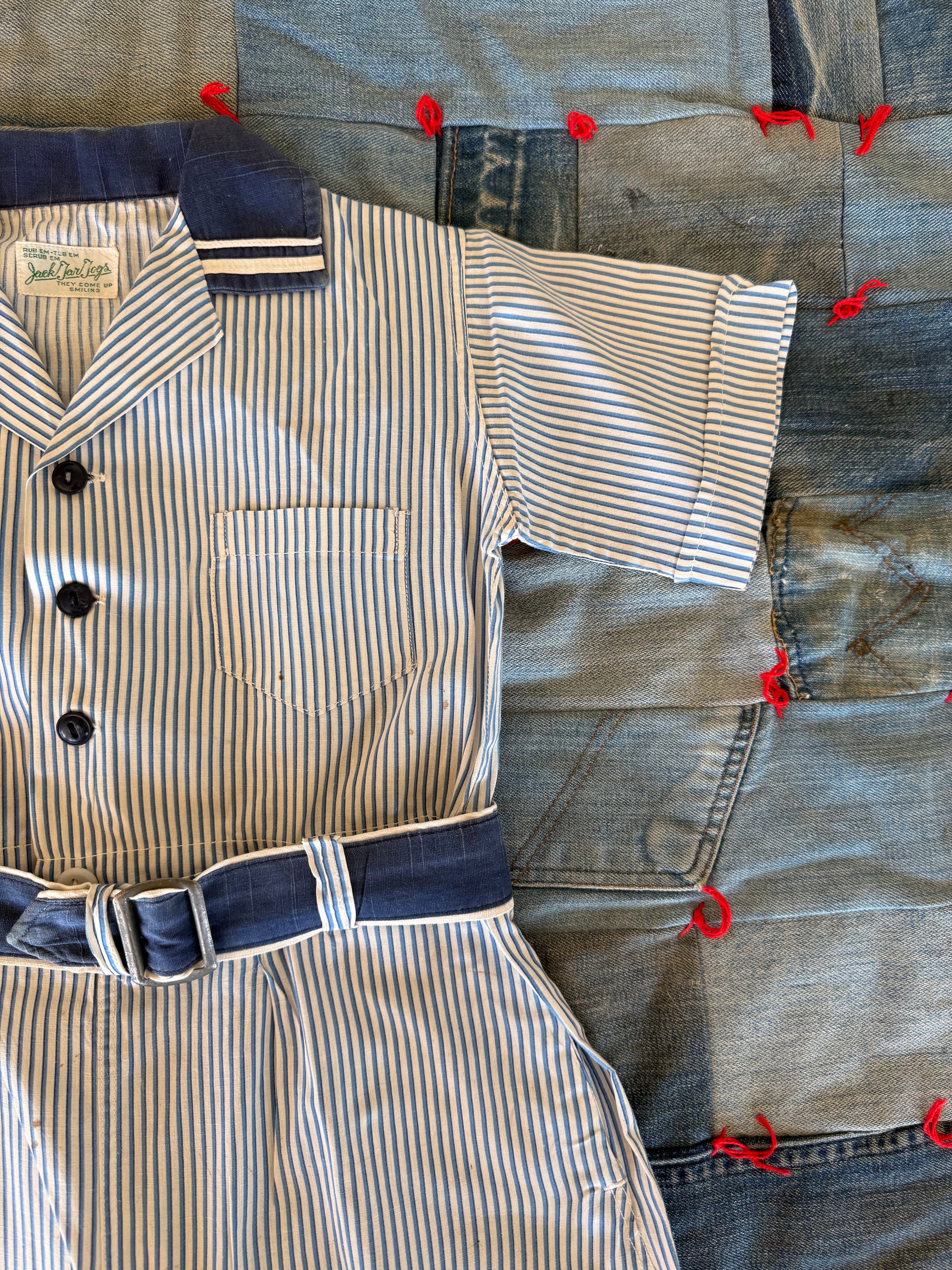 1920s striped playsuit