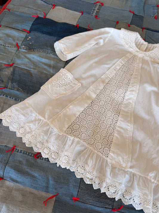 1900s eyelet lace dress