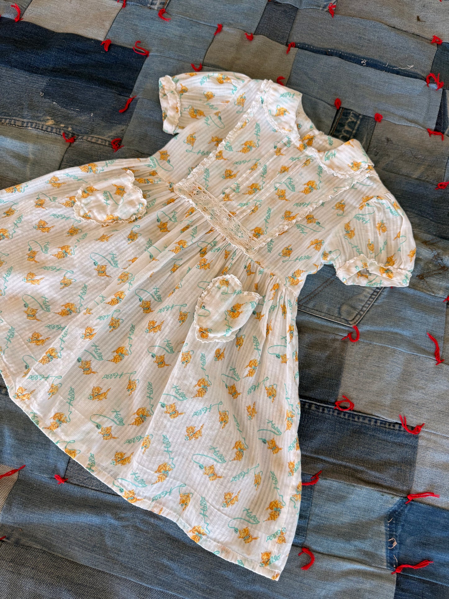 1940s kitty hello dress