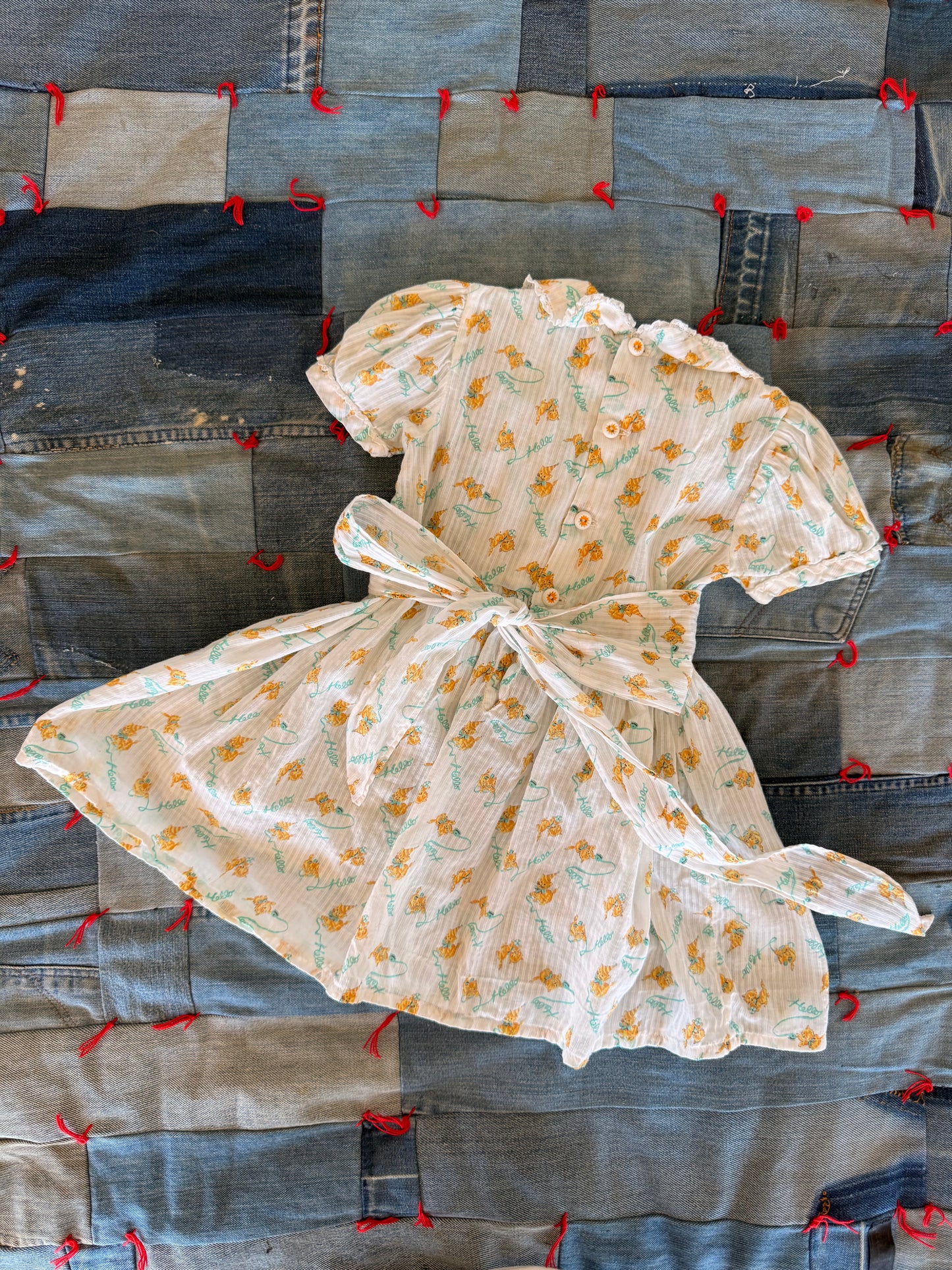 1940s kitty hello dress