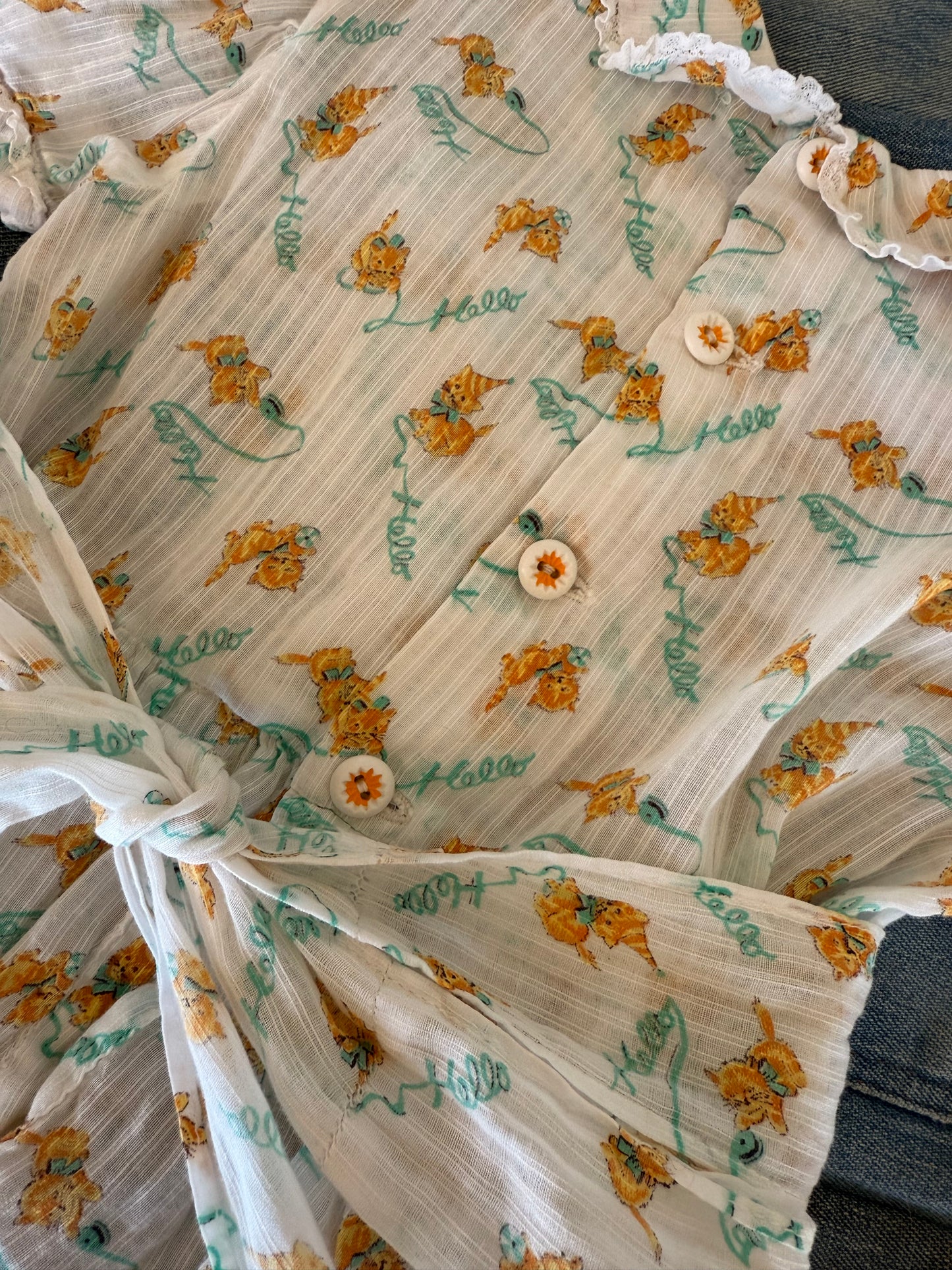 1940s kitty hello dress