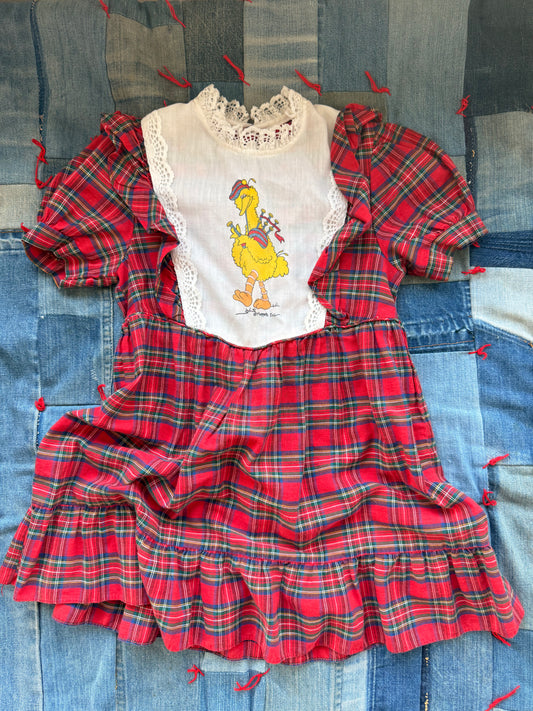 1970s big bird being scottish dress