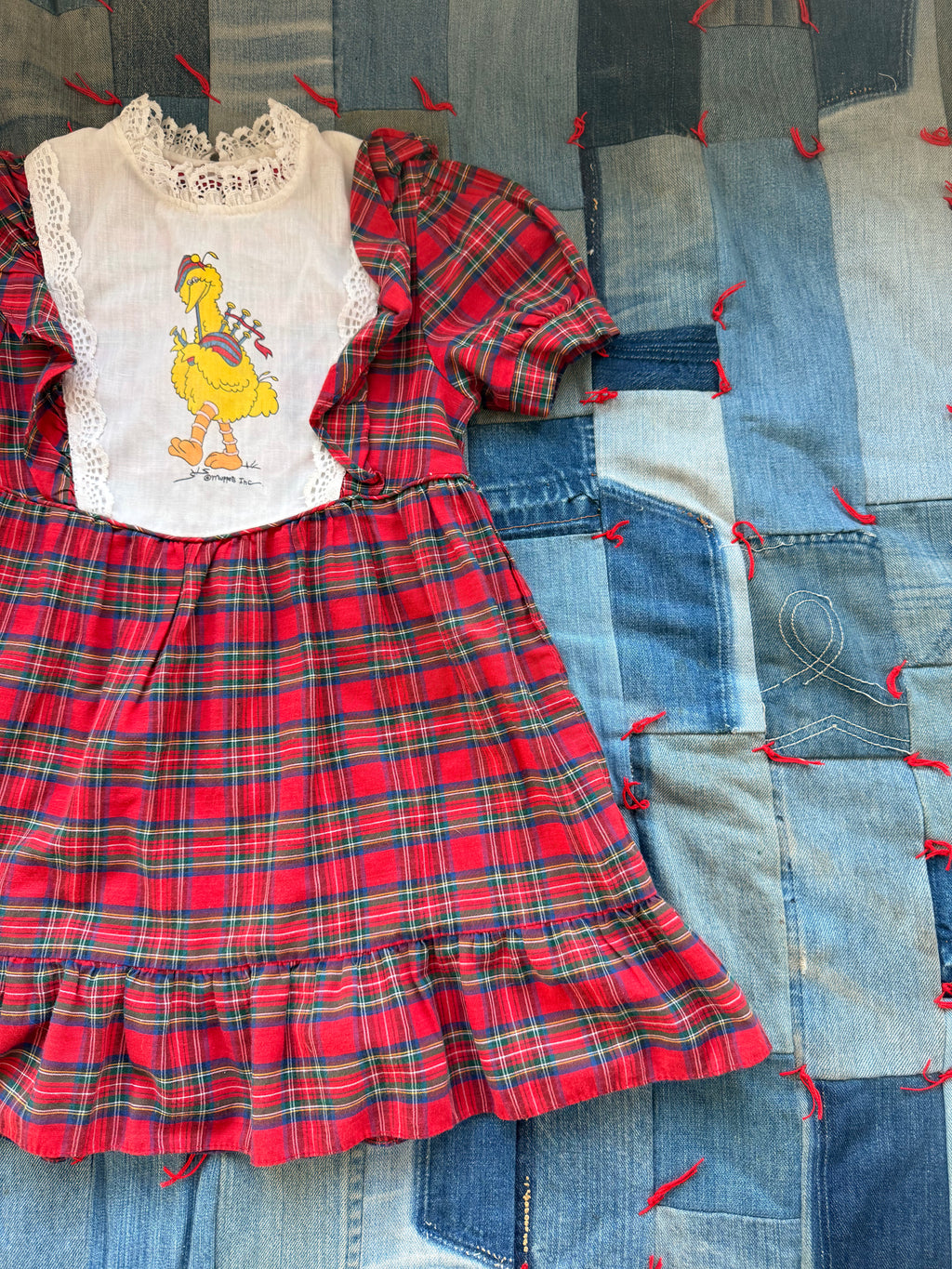 1970s big bird being scottish dress