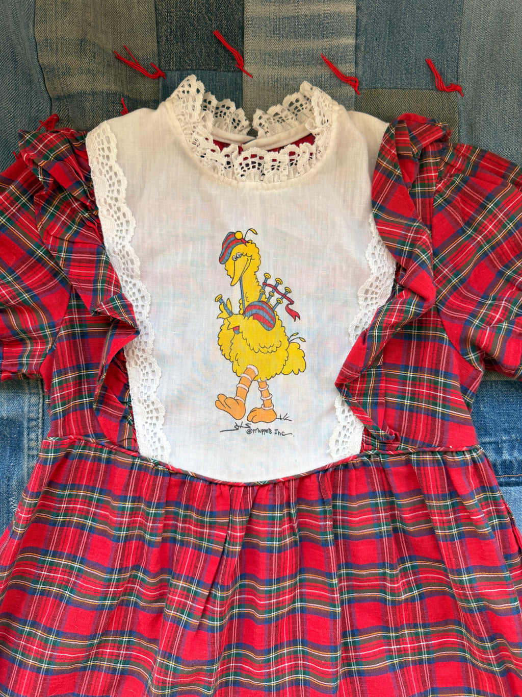 1970s big bird being scottish dress