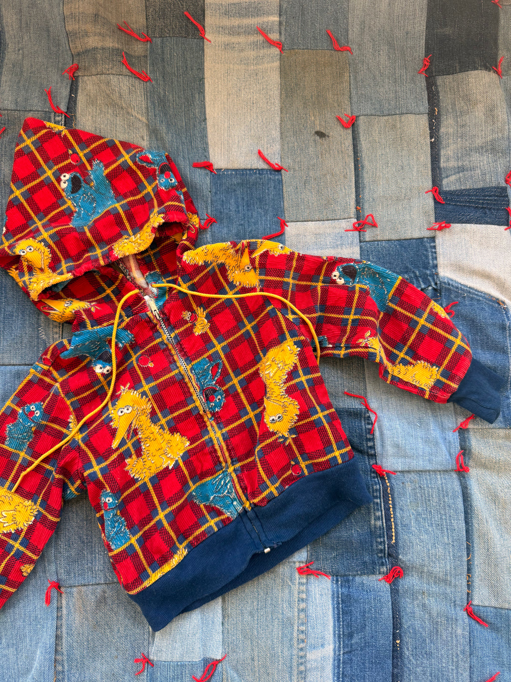 1970s big bird & grover corduroy jacket