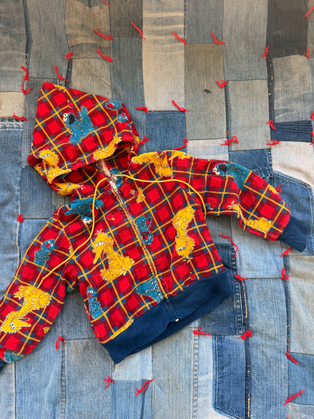 1970s big bird & grover corduroy jacket