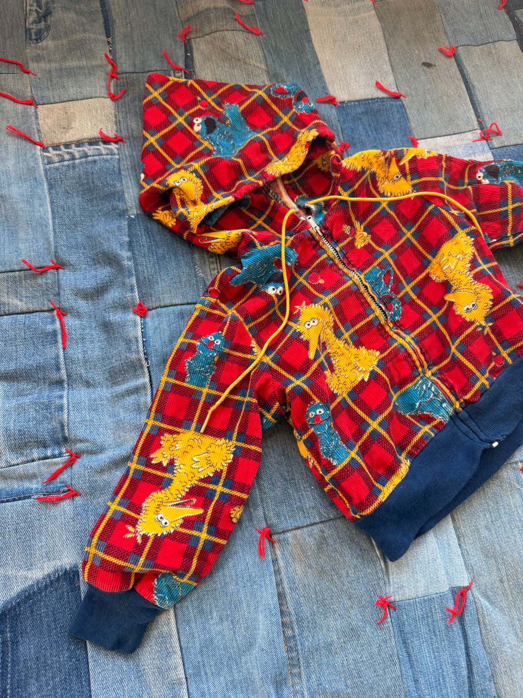 1970s big bird & grover corduroy jacket