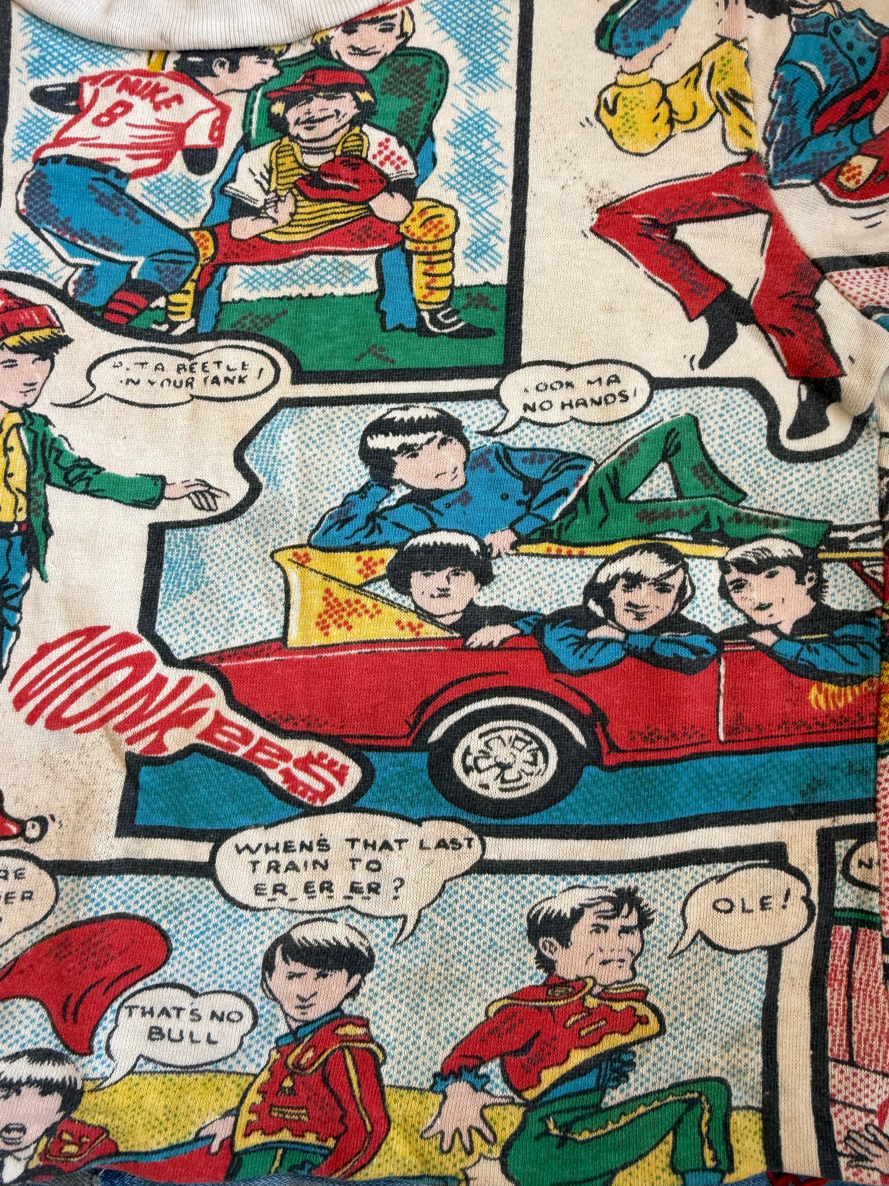 1960s monkees comic short sleeve sweatshirt