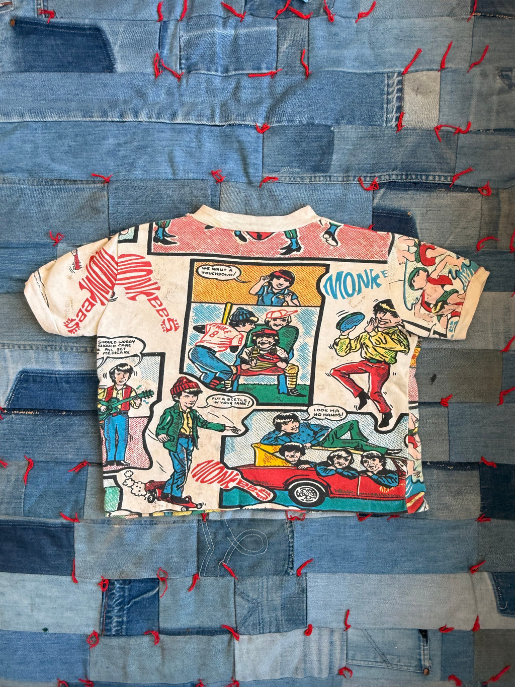 1960s monkees comic short sleeve sweatshirt