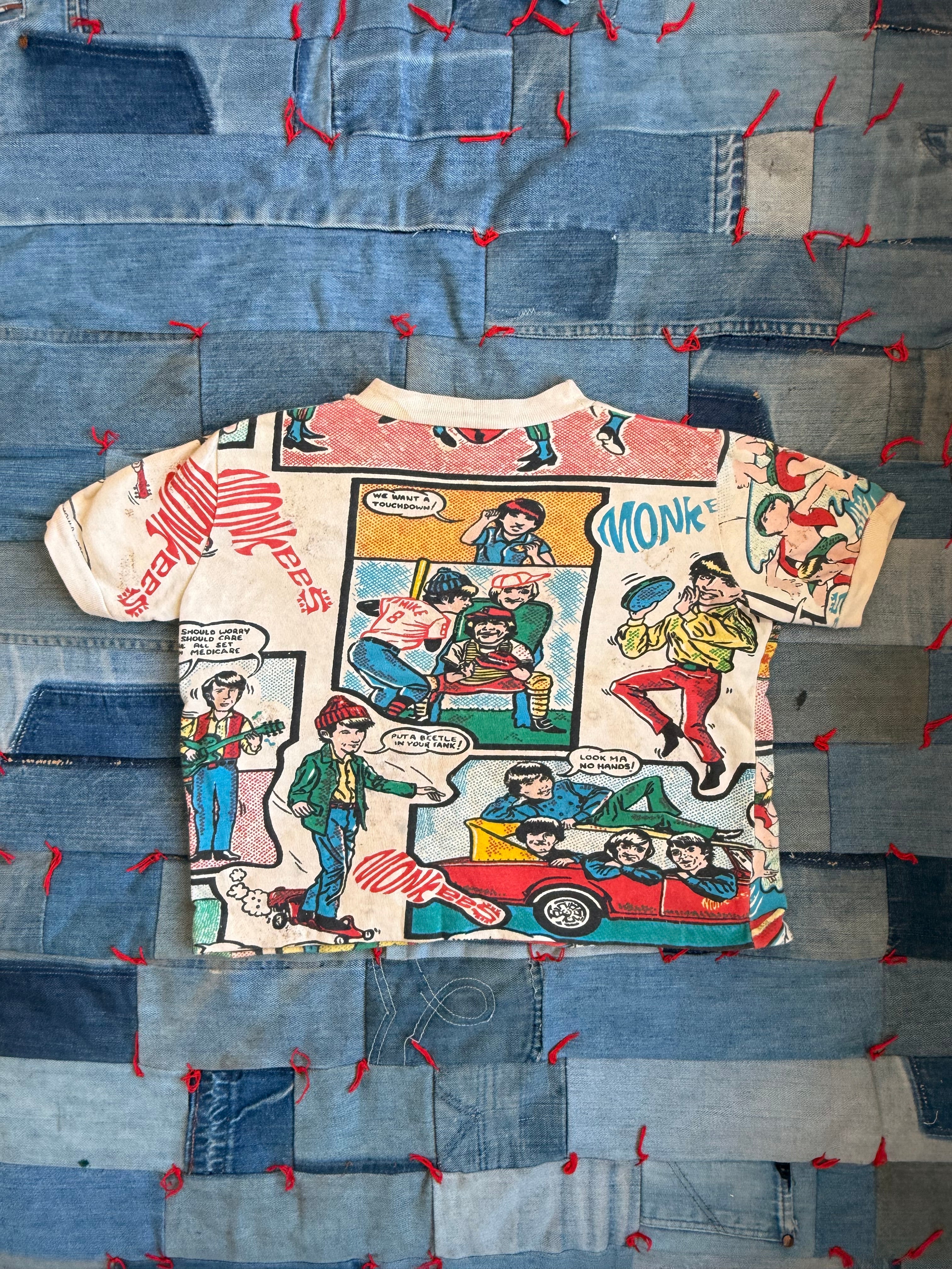 1960s monkees comic short sleeve sweatshirt