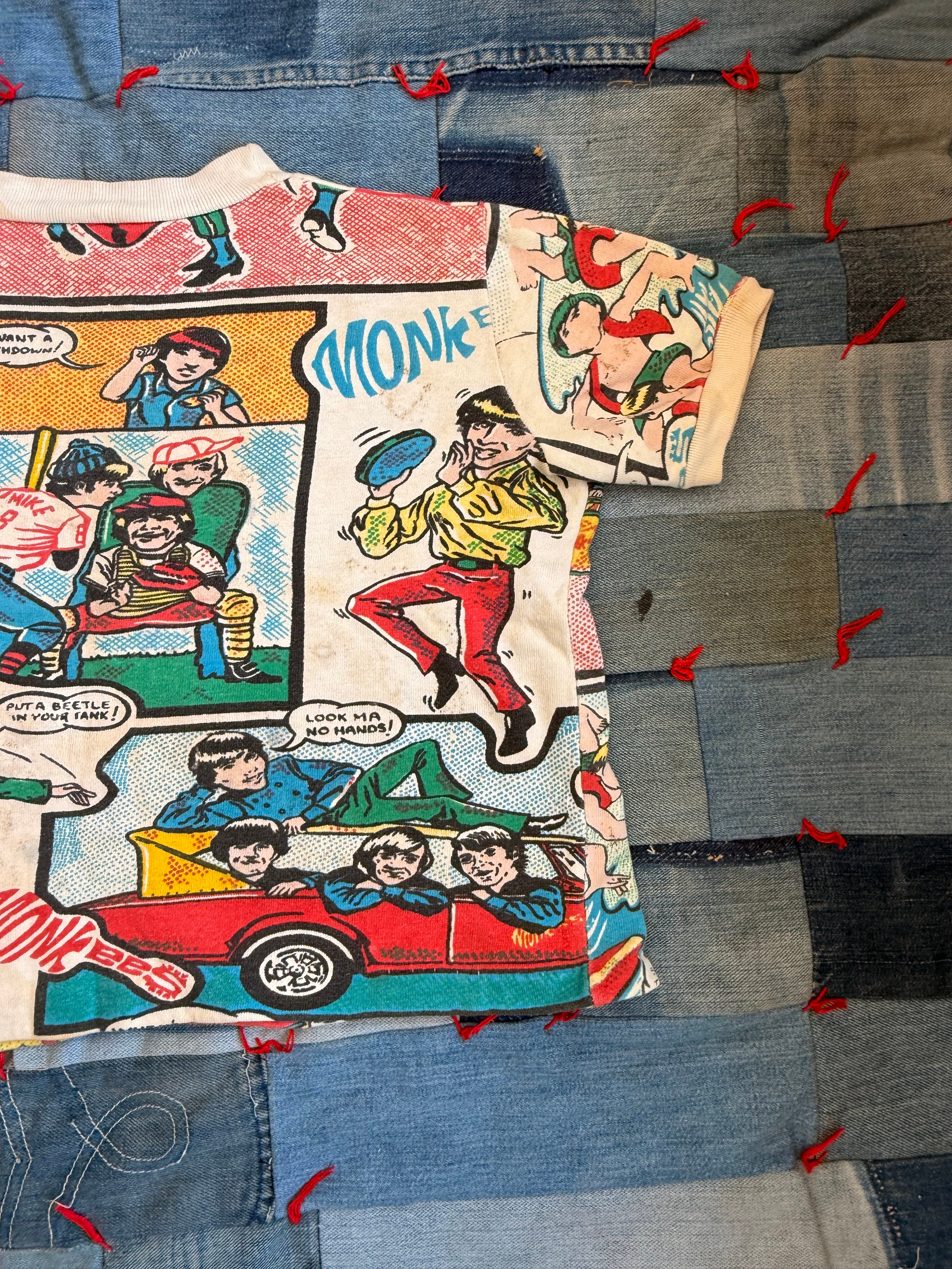 1960s monkees comic short sleeve sweatshirt