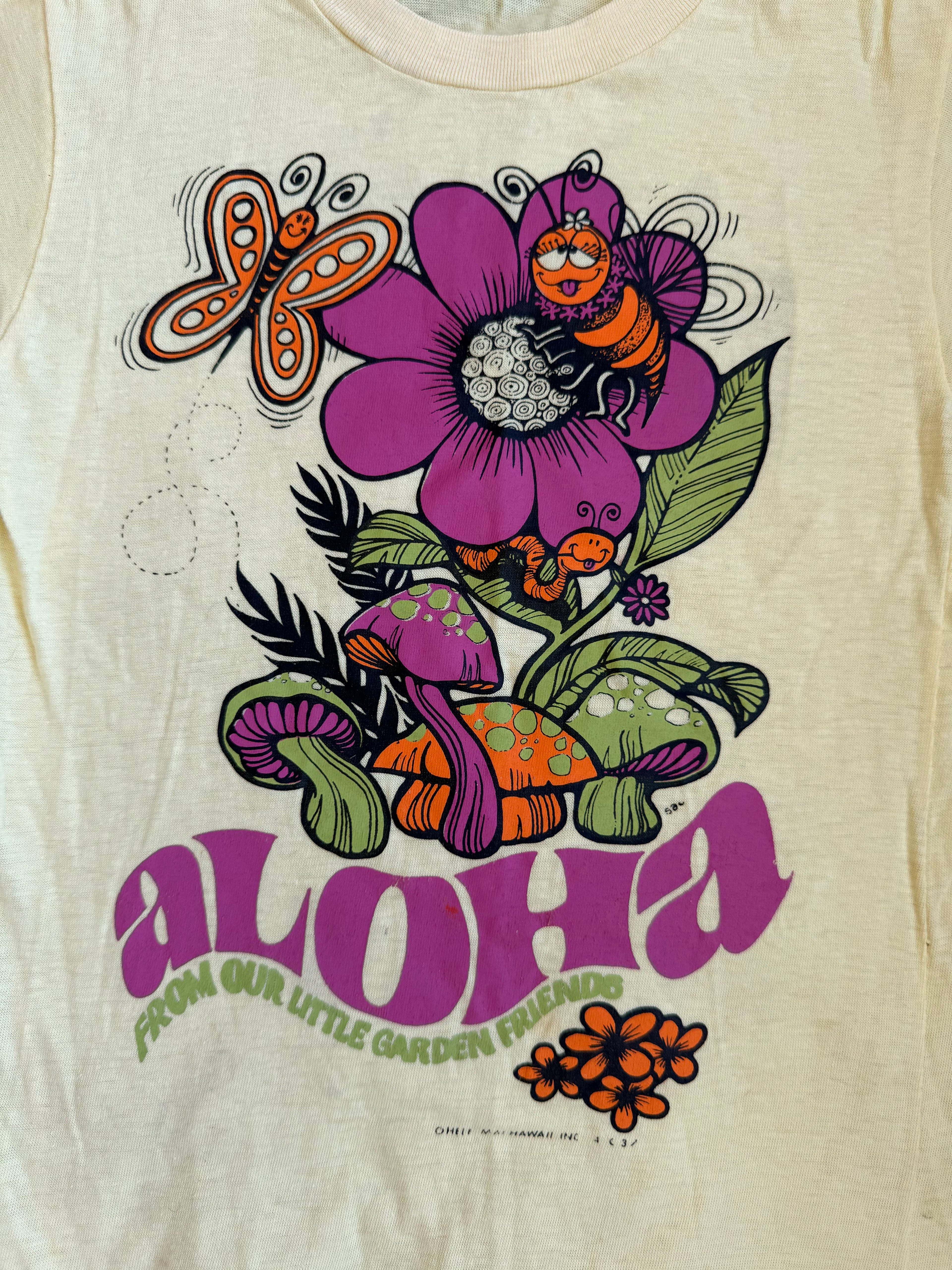 1970s lemon hawaiian souvenir tee